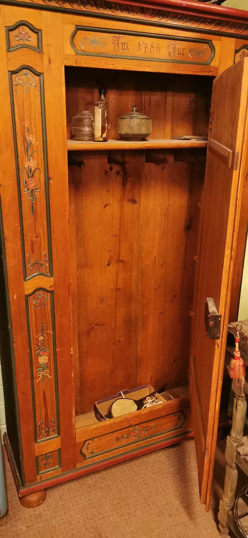 Pine hand painted cupboard