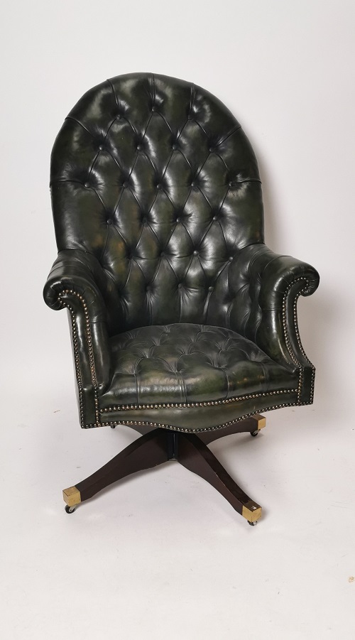 Leather chesterfield office chair