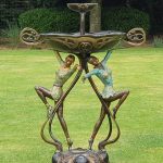 Exceptional quality bronze fountain decorated with ballerinas in the Art Noveau style
